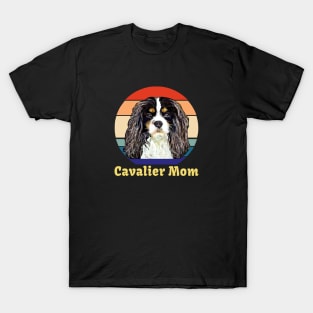 Tri Colored Cavalier King Charles Spaniel Mom T-Shirt